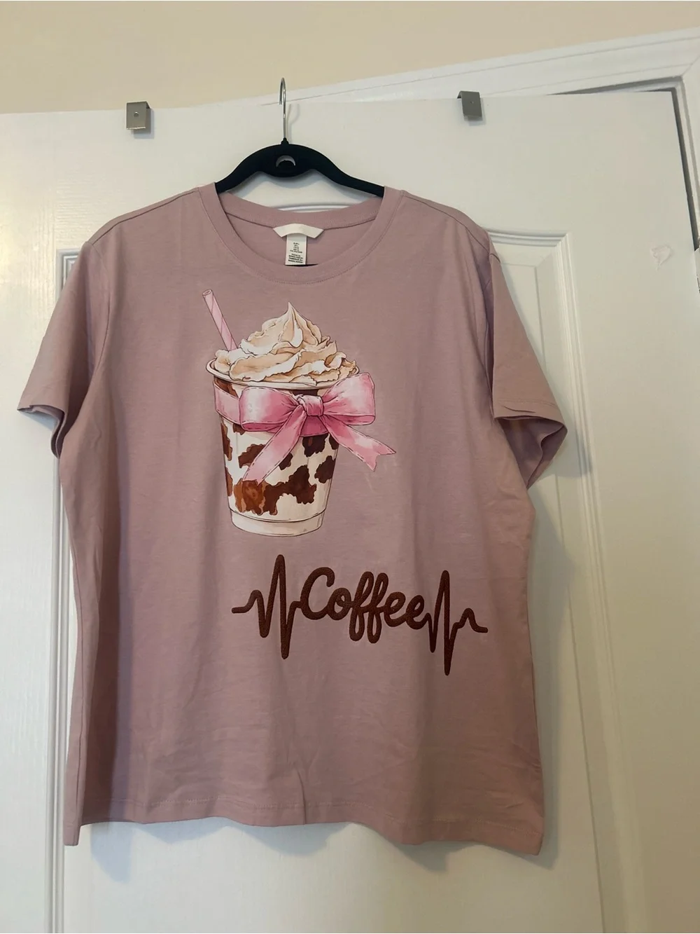 Pink Coffee Graphic Short Sleeve Tee